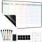 MCCORL Calendrier Tableau Organisateur Magnetique Frigo, Planning Semaine/Mensuel Frigo Magnétique,Planificateur Hebdomadaire, 42×28cm effacable en Français