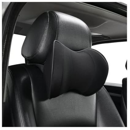 JNNJ Auto Kopfstuetze Kissen Memory Foam, Auto Nackenkissen Atmungsakti, Auto Rest Kissen Sitz Kopf Kopfstütze Unterstützung für Nackenstützenkissen(Rechteckig)