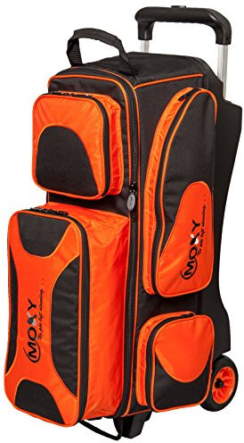 Bowlerstore Products Moxy Deluxe Triple Roller Bowling Bag - Orange/Black