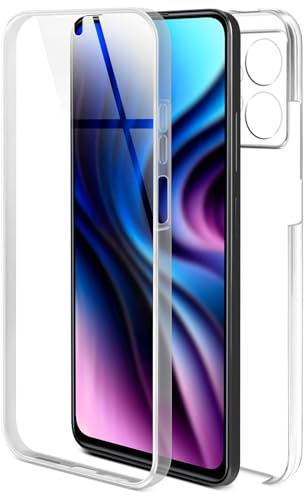 ONEFLOW Touch Case für Xiaomi Redmi Note 12 (4G) Hülle 360 Grad Komplett Schutz beidseitig, Handyhülle mit Displayschutz, TPU Schutzhülle durchsichtig vorne und hinten stoßfest, Klar