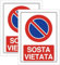 Cartello Area SOSTA VIETATA 2 Pezzi - 20x30cm - PVC Ultra Resistente - Fori preforati - Impermeabili, Resistenti al Sole, non Facilmente Deformabili (Segnaletico-A)