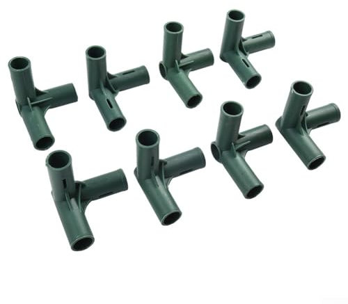 Stabile Kunststoffverbinder für Gewächshausrahmen, 8 Stück, 19 mm Innendurchmesser (1#)