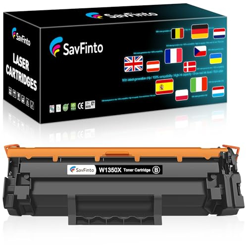 SavFinto 135X W1350X Toner MIT CHIP Ersatz für HP 135A W1350A 135X W1350X Tonerpatrone Kompatibel mit HP LaserJet M209dw M209dwn LaserJet MFP M234dw M234sdw M234sdn M234dwn M234 M209 (1 Schwarz)
