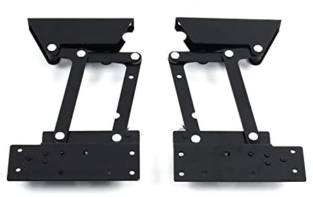 Lot de 2 charnières pliantes Lift Up - Ressort - Pour table basse - 29 cm - Charnières pour soulever et abaisser - Matériel en acier pour meubles et table - Noir