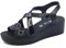 ENVAL SOFT 5781200 Naplak Nero Sandali Confort per Donna in Pelle Verniciata con Zeppa Alta (Taglia 39)