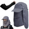 KUBDPQOR Sonnenhut Herren Damen, UPF 50+ Anglerhut, Mit Arm Sleeve Unterarmschutz, Sonnenhut Mit Nackenschutz, Vertiefen Sie die Krempe für Gesichtsschutz, Sommer Outdoor Unverzichtbarer Sonnenhut
