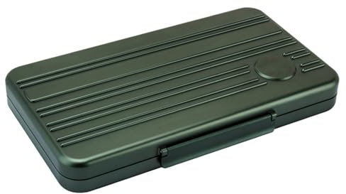 KHZKHC Zigarren-Humidor, Zigarrenetuis, 220 X 130 X 30 Mm, Aluminium, Für 5 Zigarren, Feuchtigkeitsbeständig, Wasserdicht, Dichtungsring Aus Lebensmittelechtem Silikon, Grün