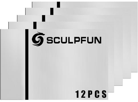 sculpfunDIY 12 Stück 200x300 mm laser graviermaschine Acrylschild Laser Gravurplatte Serie für Gartenschilder Terrassen, Bürotüren, Wandpaneele silberne Spiegelpaneele mit schwarzer Gravur