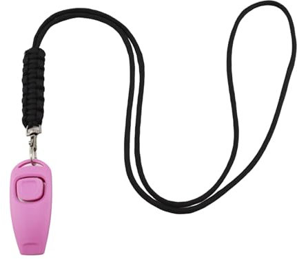DIMITU Profi Hundetrainingsset mit Ultraschall Pfeife Clicker Gehorsamshilfe Effektive Bellkontrolle inkl. Umhängeband