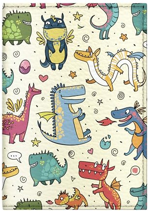 Quttie Reisepasshülle für Kinder, Damen und Herren, süße passhülle, reisepass (Cute Dragons Pattern)