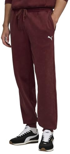 PUMA Herren Elevated Relaxed Wash Sweatpants FL Strickhose, Rubinschimmer, XXL EU