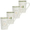 Weihnachtsbecher 4er Set Porzellan 385 ml Tassen mit festlichen Spruch - Süße Kaffeetassen Ø 8 x 12 cm Merry Christmas Glühweintasse für Winter, Weihnachten - Hochwertiges Porzellan, Spülmaschinenfest
