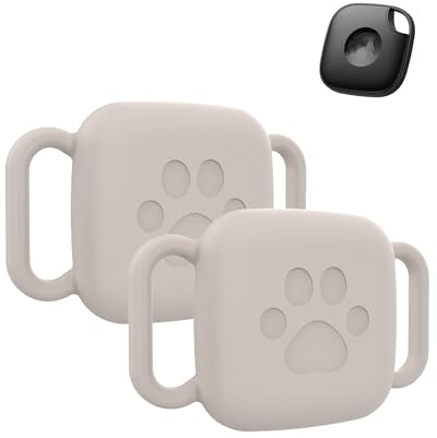 2pack Protective Case for Tile Life360 Mate 2024 Loss Prevention Tracker Silicone Keychain - Durable and stylish case, waterproof, drop proof, Protective Case for Dog and Cat,Gray
