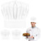 Tenbrachian 3 Pcs Gorro Chef Cocinero Mujer Hombre, Gorro de Cocinero de Chef Blancos Unisex, Ajustables para Hornear Cocina Restaurante Bares