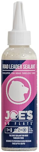 JOE'S NO FLATS Road Leader Sealant – High-Pressure Tubeless and Inner Tube Puncture Sealant for Road and Gravel Bikes - Lightweight, Ammonia-Free, Fast-Acting Formula