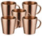 PKRANZYHKAL Tasse Inox Mug Café Double Paroi | Gobelet Inox Moderne | Tasse Escalade en Métal | Idéal pour Boissons Chaudes et Froides,RECTILINEAR,HANDLE,ROSE GOLD,260ml,Set of 5