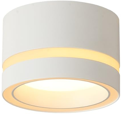 HCFEI LED Aufbauspots IP44 - Ø85*55mm Deckenspots - 6W 600LM GX53 LED Aufbaustrahler - Aluminium Aufputz 230V Aufbauleuchte Deckenlampe für Bad Badezimmer (Weiß 4000k 1 Stück)