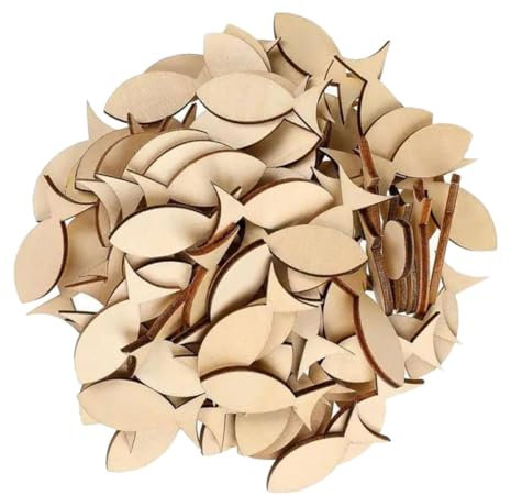 Angoily 50stücke Teiliges Holz Fisch-dekorationen Zum Basteln Naturbelassene Unlackierte Holzfische Diy Bastelplatten Für Maritime Wanddeko Strand Meeres-themen Vielseitig Einsetzbar