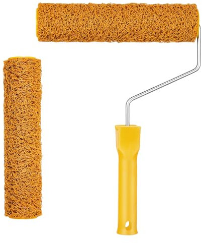 Zernblend 2 Stück goldene 9 Zoll Teppichbürstenköpfe und 1 Bürstenhalter, Farbroller, Farbroller Klein, Lackrolle