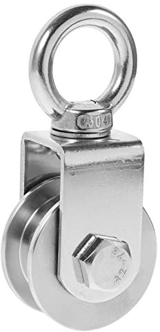 DIYEAH Ruota sospesa in acciaio inox carrucola del verricello corda cavo della puleggia da palestra puleggia per funi pesanti pesante acciaio inossidabile 201