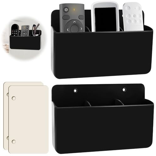 DELAESI Fernbedienung Halterung 2 Stück Wandhalterung Fernbedienung Fernbedienungshalter Selbstklebende Halterung Fernbedienung für Fernbedienungen Mobiltelefonen Stiften Brillen