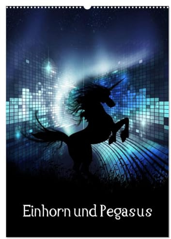 Einhorn und Pegasus (Wandkalender 2026 DIN A2 hoch), CALVENDO Monatskalender: Ein mystischer Einhorn und Pegasus Monatskalender. (CALVENDO Kunst)