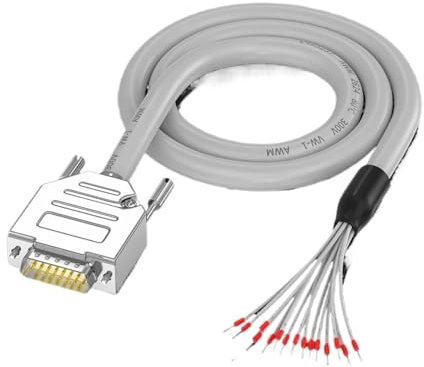 Cable de datos de 15 pines sólidos, conector DB15 macho a hembra de grado industrial, RVVP16*15, 1 metro, 3 metros/5 metros, líneas paralelas.(Male,3 meters)