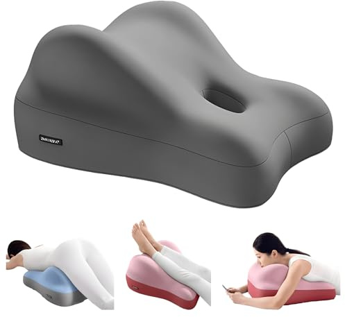 ViCUULY Po-Kissen Für Paare, Space Memory Foam Nachttisch-Schlafsofa-Kissen Bett Hüfterhöhung Multifunktionskissen Gesäß Verdicktes Halbliegen Druckentlastung (Deep Space Gray)