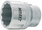 Hazet 1000Z-30 Douille carré creux 20 mm/profil à 12 pans extérieurs Taille 30 longueur 55 mm