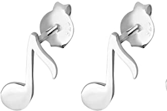 Elli Damen Schmuck Ohrringe Ohrstecker Note Musik Musiknote Musiker Filigran Komponist Lied Silber 925