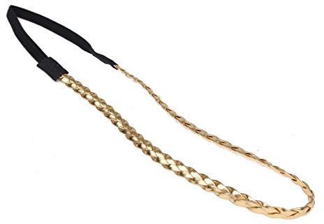 JUSTFOX - Schönes Geflochtenes Haarband in der Farbe Gold