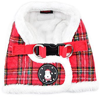 Puppia PAQD-AH1470 BLITZEN HARNESS B, L, karriert rot