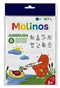 Malinos 301008 Stifte Airbrush Schablonen Set L, Sweeties, Large