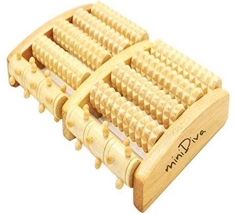 Rouleau de massage en bois,Willdo pour Les Pieds en Bois Moins de Stress,Douleur au Pied, Douleur au Talon - Outil de Réflexologie pour Entier Corps Relaxation et Soulagement du Stress …