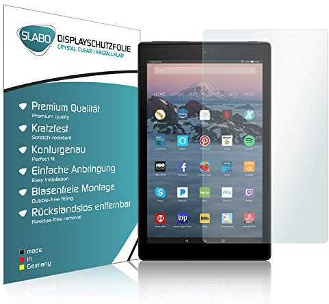 Slabo 2 x Pellicola Protettiva per Display per Amazon Fire 7-Tablet con Alexa (17,7 cm 7) 2017-2019 Protezione Display Crystal Clear Invisibile Made in Germany