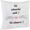Anti-Schnarch-Kissen Katze Ich schnarche nicht! Ich schnurre! Geschenk Geburtstag Schnarcherin Kopfkissen Sofakissen 40 x 40 cm