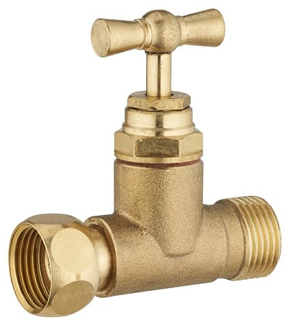 Robinet WC Droit Laiton Brut Mâle Femelle Ecrou Tournant 12x17 (3/8) NOYON & THIEBAULT