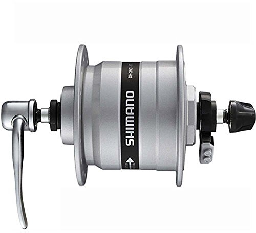 SHIMANO Nabendynamo DH-3N31 Schnellspanner, 36 Loch Silber + SCHLAUCHFLICKEN