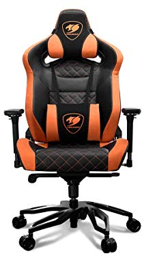 COUGAR Gaming Armor Titan Pro Silla Gaming, Cuero sintético, Negro/Naranja, X-Large
