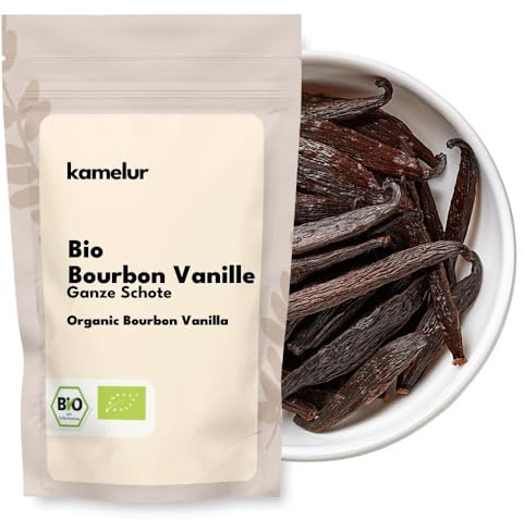 Kamelur Bio Bourbon Vanilleschoten - 10 Stück - 15-17cm - echte BIO Bourbon Vanille aus Madagaskar
