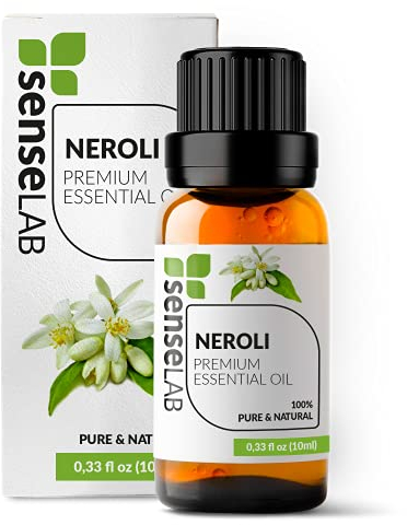 SenseLAB Aceite Esencial de Neroli - Aceite de Neroli Natural 100% Puro de Grado Terapéutico para Difusor de Aromaterapia y Humidificador - Aceite para el Cuidado de la Piel Aceite Relajante (10 ml)