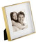 Fink kleiner Bilder Rahmen - Bildgröße 10 x 10 cm - mit Passepartout - Vertikal Horizontal - Aufhängen Aufstellen - Geschenk für Frauen - Farbe: gold - Abmessung außen: 15 x 15 cm