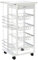 HOMCOM Rolling Kitchen Cart, Utility Storage Cart with 4 Basket Drawers & Side Racks, Wheels for Dining Room, White