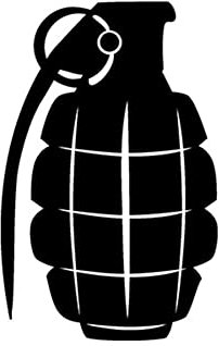 Aufkleber/Sticker Handgranate amerikanische Mk 2 Ananas Militär 10x6cm A571