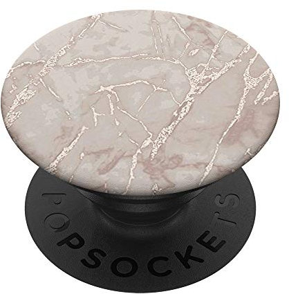 Marble-Effect - Pink Rose-Gold-Effect PopSockets PopGrip: Swappable Grip for Phones & Tablets