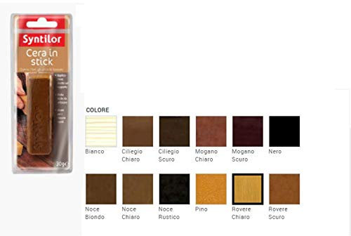 SYNTILOR - Cera en barra de 30 g, color nogal claro.