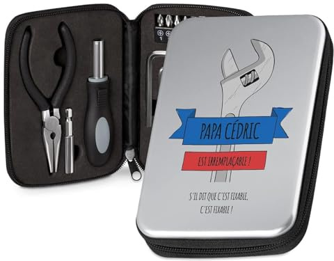 Maverton Ensemble d'outils dans une trousse en aluminium personnalisée | Boîte à outils personnalisée pour l’homme, Pour les bricoleurs, Cadeau d’anniversaire, Papa
