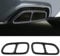 Glossy Black Auspuffblenden, Edelstahl Auspuffblende Rahmen Quad Outlet Ersatz für CLA SLK R172 SL R231 2 Stück