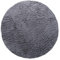 Paco Home Hochflor Teppich Rund Wohnzimmer Schlafzimmer rutschfest Shaggy Modern Flauschig Einfarbig Langflor Kunstfell, Grösse:80 cm Rund, Farbe:Grau