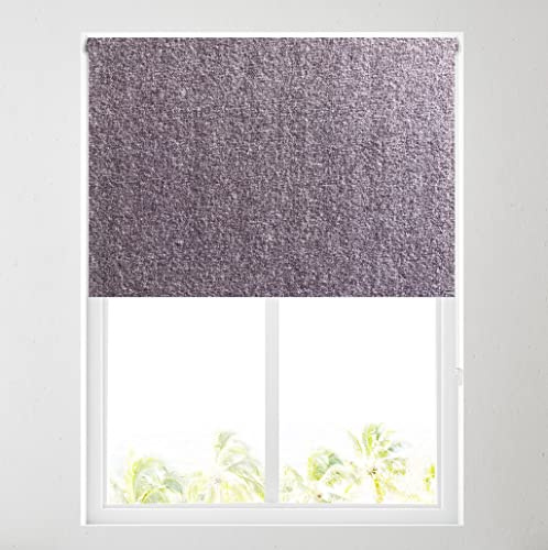 Barnes Blinds - Ara Soft Touch Blackout Roller Blinds for Windows, Custom Cut to Size - Black Out Thermal Fabric Durable Fittings Easy Fit - Roller Blind (Mauve 91.5cm)